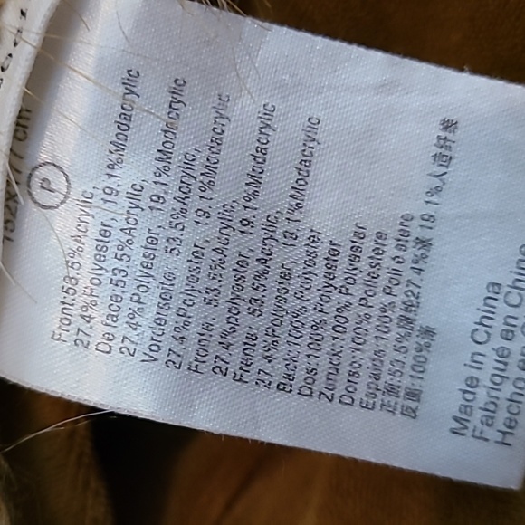 Anthropologie Fauna Faux Fur Throw Blanket 70" × 60" - Picture 6 of 7